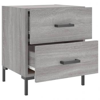 Nachttische 2 Stk. Grau Sonoma 40x35x47,5 cm Holzwerkstoff