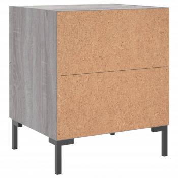 Nachttische 2 Stk. Grau Sonoma 40x35x47,5 cm Holzwerkstoff