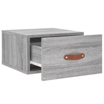 Wand-Nachttische 2 Stk. Grau Sonoma 35x35x20 cm