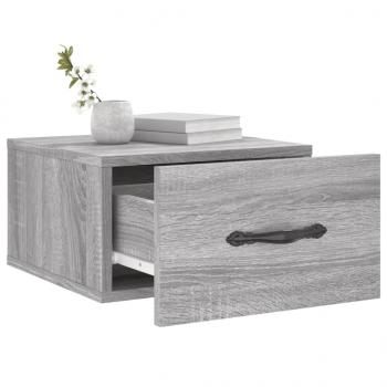 Wand-Nachttische 2 Stk. Grau Sonoma 35x35x20 cm