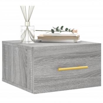 Wand-Nachttische 2 Stk. Grau Sonoma 35x35x20 cm