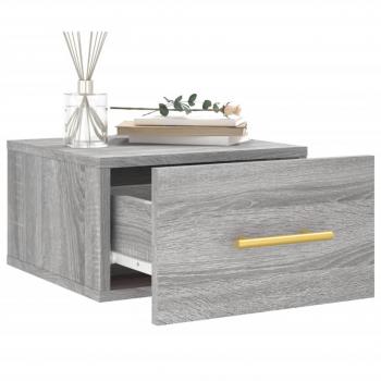 Wand-Nachttische 2 Stk. Grau Sonoma 35x35x20 cm