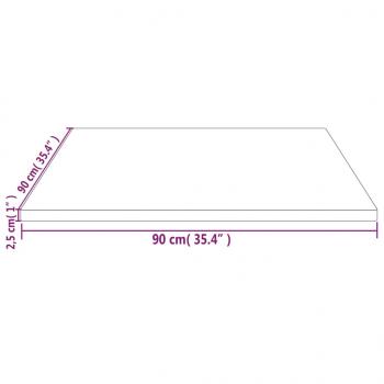 Tischplatte 90x90x2,5 cm Massivholz Kiefer Quadratisch