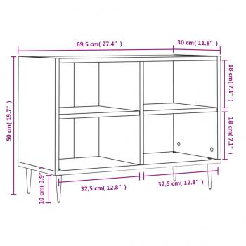 TV-Schrank Weiß 69,5x30x50 cm Holzwerkstoff