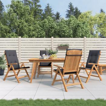 ARDEBO.de - Gartenstühle mit Kissen 4 Stk. Massivholz Teak