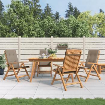 ARDEBO.de - Gartenstühle mit Kissen 4 Stk. Massivholz Teak