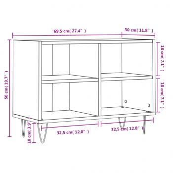 TV-Schrank Weiß 69,5x30x50 cm Holzwerkstoff