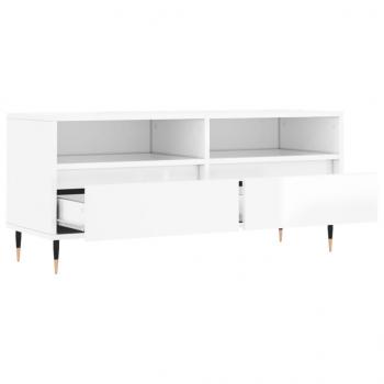 TV-Schrank Hochglanz-Weiß 100x34,5x44,5 cm Holzwerkstoff