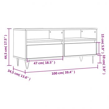 TV-Schrank Grau Sonoma 100x34,5x44,5 cm Holzwerkstoff