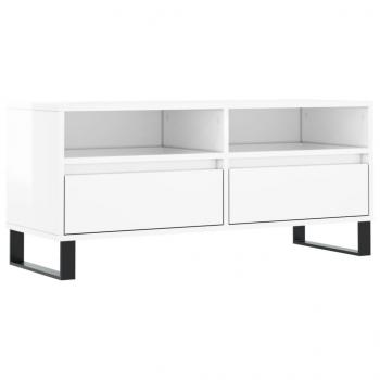 TV-Schrank Hochglanz-Weiß 100x34,5x44,5 cm Holzwerkstoff