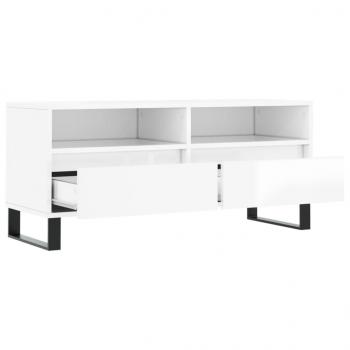 TV-Schrank Hochglanz-Weiß 100x34,5x44,5 cm Holzwerkstoff