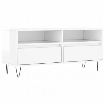 TV-Schrank Hochglanz-Weiß 100x34,5x44,5 cm Holzwerkstoff