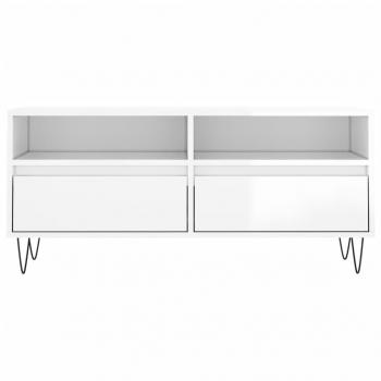 TV-Schrank Hochglanz-Weiß 100x34,5x44,5 cm Holzwerkstoff