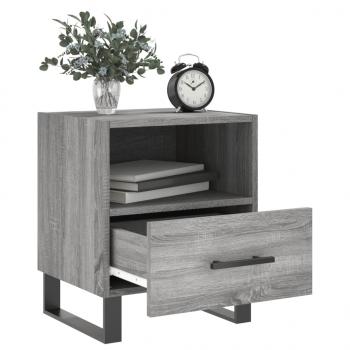 Nachttische 2 Stk. Grau Sonoma 40x35x47,5 cm Holzwerkstoff