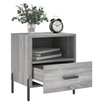 Nachttische 2 Stk. Grau Sonoma 40x35x47,5 cm Holzwerkstoff