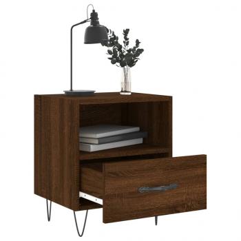 Nachttische 2Stk. Braun Eichen-Optik 40x35x47,5cm Holzwerkstoff