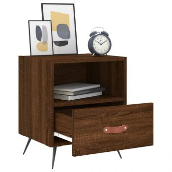 Nachttische 2Stk. Braun Eichen-Optik 40x35x47,5cm Holzwerkstoff