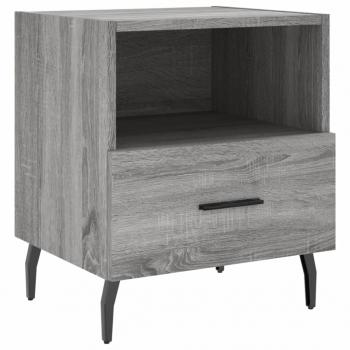 Nachttische 2 Stk. Grau Sonoma 40x35x47,5 cm Holzwerkstoff