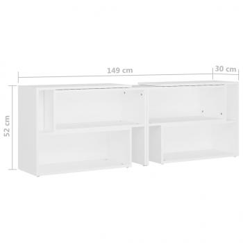 TV-Schrank Weiß 149x30x52 cm Holzwerkstoff