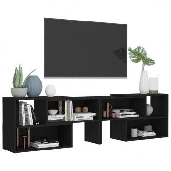 TV-Schrank Schwarz 149x30x52 cm Holzwerkstoff