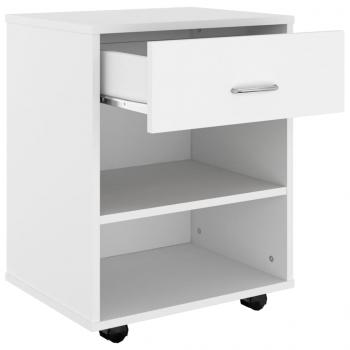 Rollschrank Weiß 46x36x59 cm Holzwerkstoff