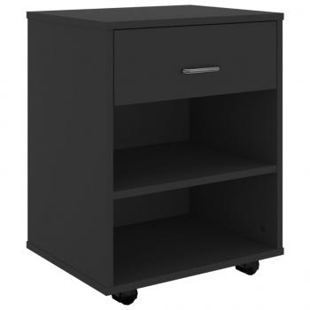 Rollschrank Schwarz 46x36x59 cm Holzwerkstoff