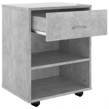 Rollschrank Betongrau 46x36x59 cm Holzwerkstoff