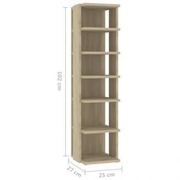 Schuhschrank Sonoma-Eiche 27,5x27x102 cm Holzwerkstoff