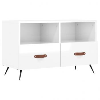 TV-Schrank Hochglanz-Weiß 80x36x50 cm Holzwerkstoff