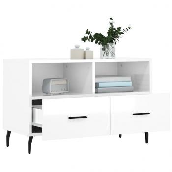 TV-Schrank Hochglanz-Weiß 80x36x50 cm Holzwerkstoff