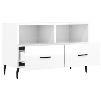 TV-Schrank Hochglanz-Weiß 80x36x50 cm Holzwerkstoff