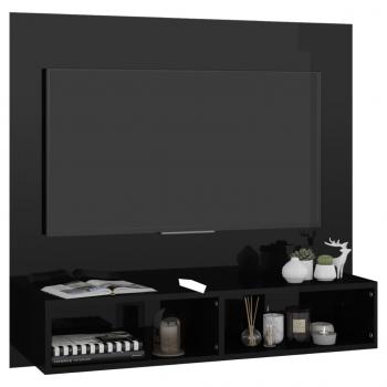 TV-Wandschrank Hochglanz-Schwarz 102x23,5x90 cm Holzwerkstoff