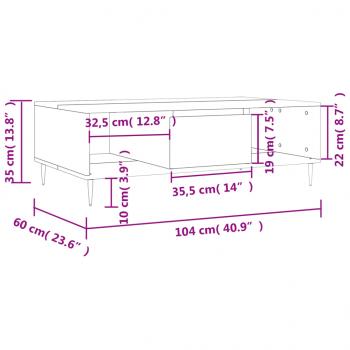 Couchtisch Sonoma-Eiche 104x60x35 cm Holzwerkstoff