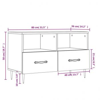 TV-Schrank Sonoma-Eiche 80x36x50 cm Holzwerkstoff