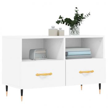 TV-Schrank Weiß 80x36x50 cm Holzwerkstoff