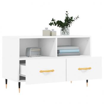 TV-Schrank Weiß 80x36x50 cm Holzwerkstoff