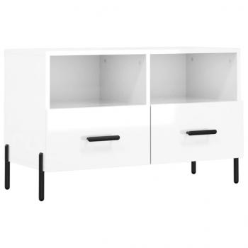 TV-Schrank Hochglanz-Weiß 80x36x50 cm Holzwerkstoff