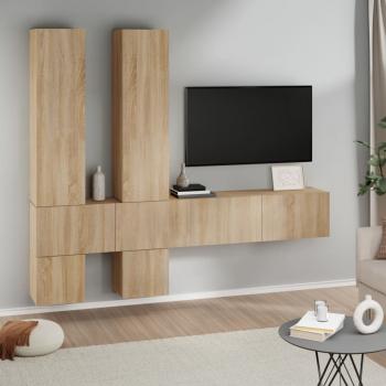 ARDEBO.de - TV-Wandschrank Sonoma-Eiche Holzwerkstoff