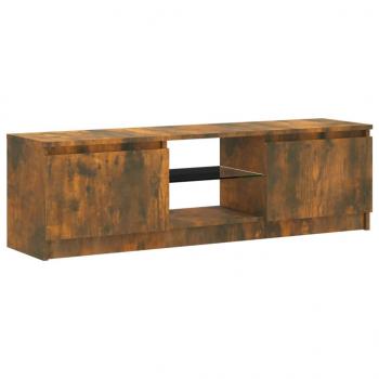 TV-Schrank mit LED-Leuchten Räuchereiche 120x30x35,5 cm