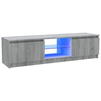 TV-Schrank mit LED-Leuchten Grau Sonoma 120x30x35,5 cm