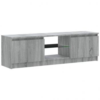 TV-Schrank mit LED-Leuchten Grau Sonoma 120x30x35,5 cm