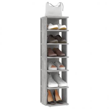 Schuhschrank Betongrau 27,5x27x102 cm Holzwerkstoff