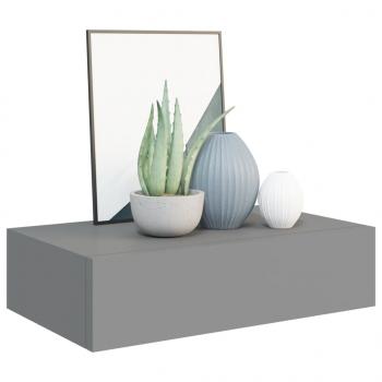 Wandregale mit Schubladen 2 Stk. Grau 40x23,5x10 cm MDF