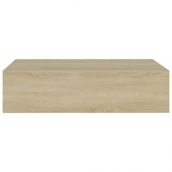 Wandregal mit Schublade Eichen-Optik 40x23,5x10 cm MDF