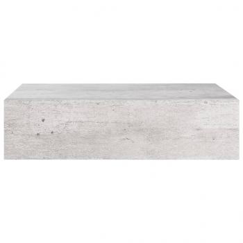 Wandregale mit Schubladen 2 Stk. Betongrau 40x23,5x10 cm MDF