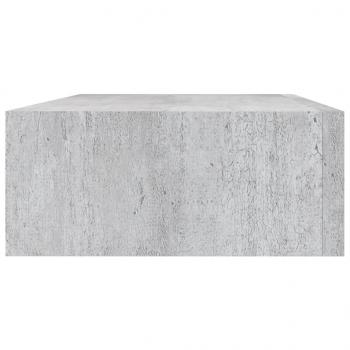 Wandregale mit Schubladen 2 Stk. Betongrau 40x23,5x10 cm MDF