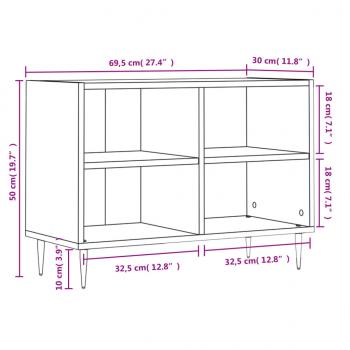 TV-Schrank Grau Sonoma 69,5x30x50 cm Holzwerkstoff