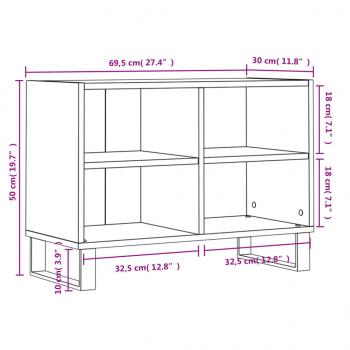 TV-Schrank Räuchereiche 69,5x30x50 cm Holzwerkstoff