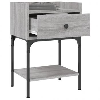 Nachttische 2 Stk. Grau Sonoma 40,5x31x60 cm Holzwerkstoff