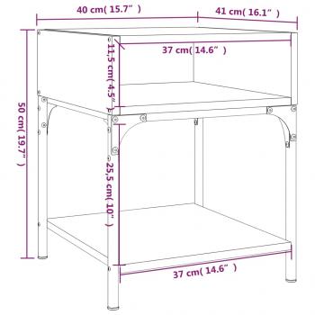 Nachttische 2 Stk. Braun Eichen-Optik 40x41x50 cm Holzwerkstoff